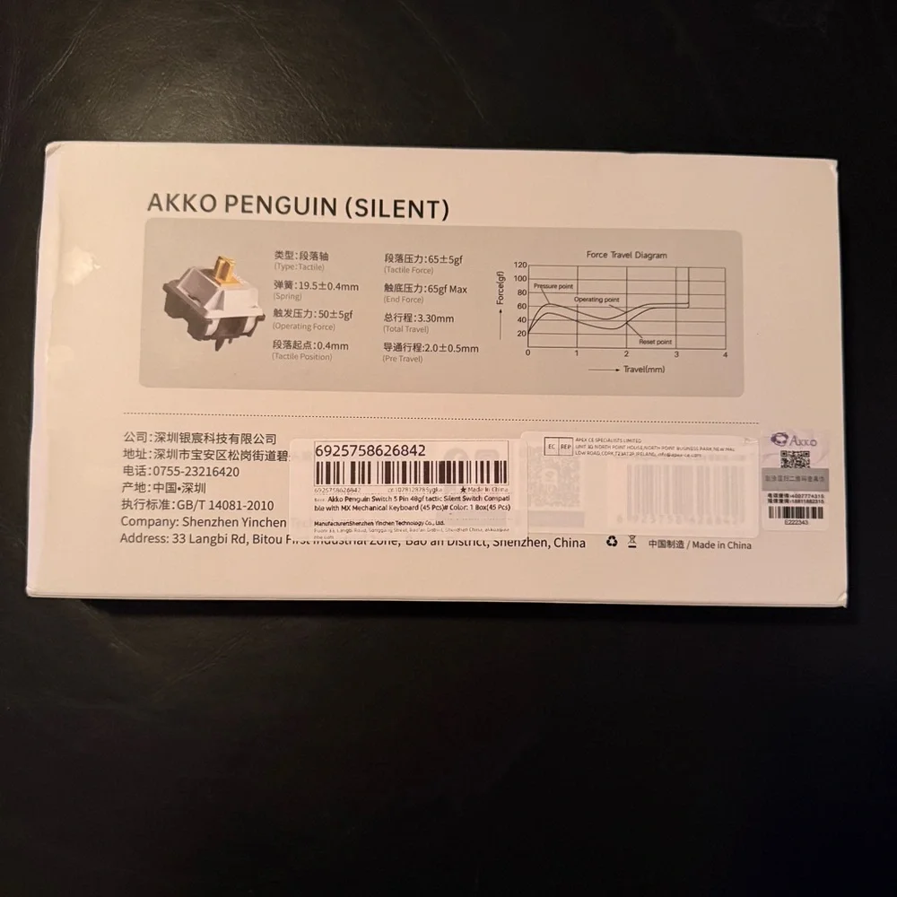 Akko Penguin Silent Tactile Switches Stock or Hand Lubed and Filmed